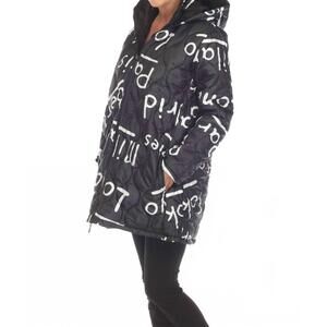 NEW OOPERA city puffer jacket in black and white
